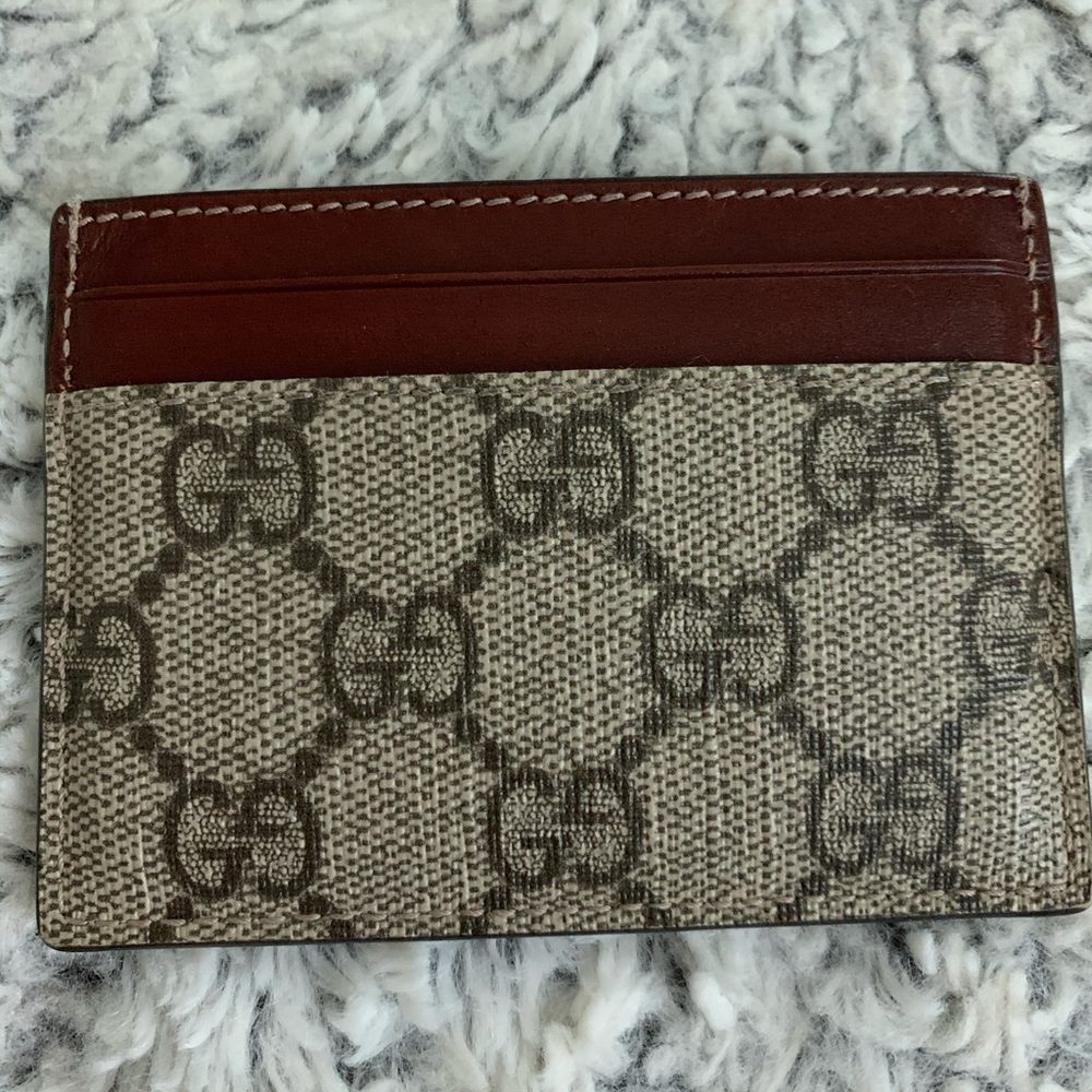 Gucci monogram card case